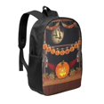 thumbnail image 1 of Uemuo Halloween Decoration Printed Durable 17-inch Student Backpack - Lightweight, Waterproof, Adjustable Straps, Ideal for School, Work, Travel, 1 of 5