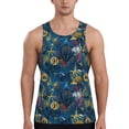 thumbnail image 1 of Uemuo Halloween Elements Pattern Men's Muscle Shirts Sleeveless Dry Fit Gym Workout Tank Top Lightweight Sports Tank Top Beach Tank Top, Loose-fit Sleeveless Shirt-3X-Large, 1 of 7