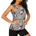 thumbnail image 1 of Uemuo Halloween Gnome Pattern Workout Tank Tops for Women Breathable Moisture-wicking tank top Sleeveless Running Loose Fit Yoga Tops Active Shirts Sports Gym Exercise, 1 of 9