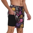 thumbnail image 1 of Uemuo Halloween Skeleton Pattern Mens Swim Trunks Quick Dry Board Shorts with Mesh Lining, Stretch Beach Shorts Quick Dry No-Chafing Board Shorts-X-Large, 1 of 9
