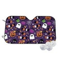 thumbnail image 1 of Uemuo Halloween Sweet Candy Pattern Accordion Car Windshield Sun Shade, Foldable Reflective Sun Visor for Car, Reflector Windshield Sunshade-, 1 of 7