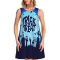 thumbnail image 1 of Uemuo Halloween Trick Or Treat Pattern Women’s Sleeveless Dress – Casual Summer A-Line Dress, Stylish and Comfortable Sundress for Hot Weather, 1 of 7