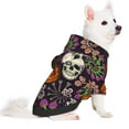 thumbnail image 1 of Uemuo Halloween With Skull for Winter Dog Hoodie Sweatshirts with Pockets Warm Dog Clothes for Small Dogs Chihuahua-Large, 1 of 8