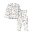 thumbnail image 1 of Uemuo Hand Drawn Rabbit Pattern Womens Pajama Sets,PJ Set for Women,Pajamas for Women Logo,Long Sleeve Pajama Set for Women,Soft Long Sleeve Top With Pants-X-Large, 1 of 9