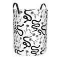 thumbnail image 1 of Uemuo Hand Drawn Snake Pattern Circular Laundry Hamper Basket with handles,Collapsible laundry basket,Large capacity laundry hamper,Laundry Organizer-Small, 1 of 8