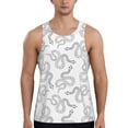 thumbnail image 1 of Uemuo Hand Drawn Snake Pattern Men's Muscle Shirts Sleeveless Dry Fit Gym Workout Tank Top Lightweight Sports Tank Top Beach Tank Top, Loose-fit Sleeveless Shirt-Small, 1 of 7