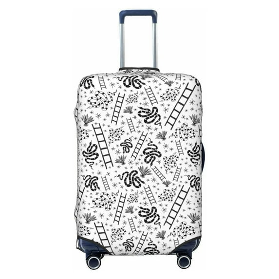 Uemuo Hand Drawn Snake Printed Washable Luggage Cover - Fashion Suitcase Protector Fits 18-32 Inch Luggage -X-Large