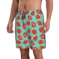 thumbnail image 1 of Uemuo Hand Drawn Strawberry Pattern Men's Swim Trunks Hawaiian Beach Bathing Suit Swimsuits Beach Quick-Dry Shorts with Pockets-X-Large, 1 of 9