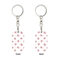 thumbnail image 1 of Uemuo Hand Drawn Strawberry Pattern Rectangular Metal Keychain - Durable, Stylish, and Personalized Key Ring for Men and Women,Engraved Keychain,Gift Slim Sturdy Keychain, 1 of 7
