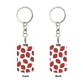 thumbnail image 1 of Uemuo Hand Drawn Strawberry Pattern Rectangular Metal Keychain - Durable, Stylish, and Personalized Key Ring for Men and Women,Engraved Keychain,Gift Slim Sturdy Keychain, 1 of 7