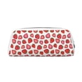thumbnail image 1 of Uemuo Hand Drawn Strawberry Printed Leather Pencil Case, Pencil Pouch, Portable Pencil Bag, Pen Case for& Office, 1 of 7