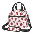 thumbnail image 1 of Uemuo Hand Drawn Strawberry Printed Lunch Bag Lunch Box Reusable Insulated Lunch Tote Bag, Leakproof Thermal Cooler Sack Food Handbags Case High Capacity, 1 of 5