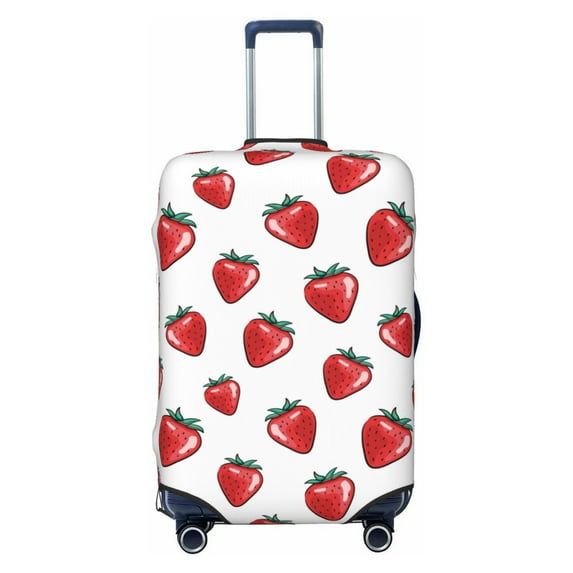 Uemuo Hand Drawn Strawberry Printed Washable Luggage Cover - Fashion Suitcase Protector Fits 18-32 Inch Luggage -Medium