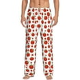 thumbnail image 1 of Uemuo Hand Drawn Tomatoes Pattern Men's Wide Leg Palazzo Lounge Pants with Pockets Light Weight Loose Comfy Casual Pajama Pants-Small, 1 of 9