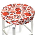 thumbnail image 1 of Uemuo Hand Drawn Tomatoes Pattern Round Bar Stool Seat Covers Washable Stool Cushion Slipcover Elastic Bar Chair Covers-12 inch, 1 of 7