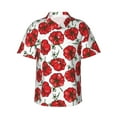 thumbnail image 1 of Uemuo Hand Drawn Tomatoes Printed Regular Fit Short Sleeve Casual Hawaiian Shirt for Men,Aloha shirt,Tropical shirt,Floral print shirt,Vacation Beach shirt-XX-Large, 1 of 9