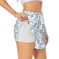 thumbnail image 1 of Uemuo Hand Drawn Turtle Pattern Women's Athletic Shorts High Waisted Running Shorts with Liner Pockets Gym Elastic Workout Shorts-XX-Large, 1 of 9
