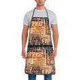 thumbnail image 1 of Uemuo Hand Drawn Vintage Coffee Printed Bib Apron, Adjustable , Water and Oil Resistant, Cooking Kitchen Chef Apron for Women Men, 1 of 5