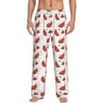 thumbnail image 1 of Uemuo Hand Drawn Watermelon Pattern Men's Wide Leg Palazzo Lounge Pants with Pockets Light Weight Loose Comfy Casual Pajama Pants-X-Large, 1 of 9