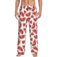 thumbnail image 1 of Uemuo Hand Drawn Watermelon Pattern Men's Wide Leg Palazzo Lounge Pants with Pockets Light Weight Loose Comfy Casual Pajama Pants-XX-Large, 1 of 9