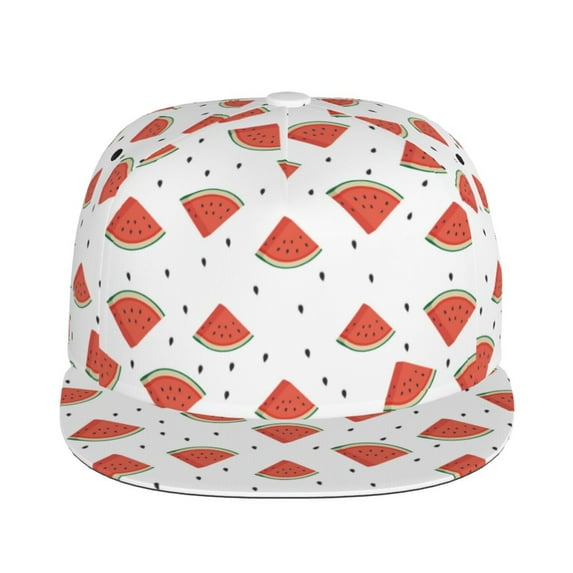 Uemuo Hand Drawn Watermelon Pattern Women's Baseball Cap,Straight Brim Hat,Golf Dad Hat,Travel Hat,Sun Protection Cap,Everyday Accessory