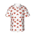thumbnail image 1 of Uemuo Hand Drawn Watermelon Printed Regular Fit Short Sleeve Casual Hawaiian Shirt for Men,Aloha shirt,Tropical shirt,Floral print shirt,Vacation Beach shirt-XX-Large, 1 of 9