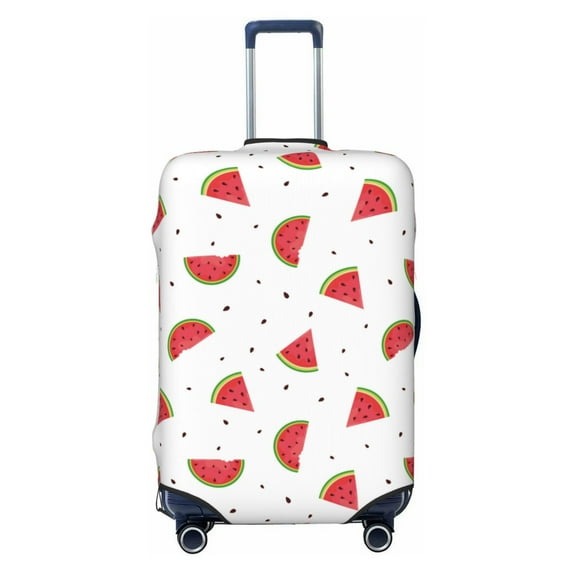 Uemuo Hand Drawn Watermelon Printed Washable Luggage Cover - Fashion Suitcase Protector Fits 18-32 Inch Luggage -Large