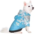 thumbnail image 1 of Uemuo Hanging Orchids Floral Blue for Winter Dog Hoodie Sweatshirts with Pockets Warm Dog Clothes for Small Dogs Chihuahua-X-Small, 1 of 8