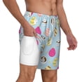 thumbnail image 1 of Uemuo Happy Easter Pattern Mens Swim Trunks Quick Dry Board Shorts with Mesh Lining, Stretch Beach Shorts Quick Dry No-Chafing Board Shorts-Large, 1 of 9