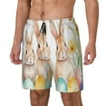 thumbnail image 1 of Uemuo Happy Easter Pattern Mens Swim Trunks Quick Dry Board Shorts with Mesh Lining, Stretch Beach Shorts Quick Dry No-Chafing Board Shorts-Large, 1 of 6