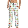 thumbnail image 1 of Uemuo Happy Easter Rabbit Pattern Men's Wide Leg Palazzo Lounge Pants with Pockets Light Weight Loose Comfy Casual Pajama Pants-Small, 1 of 9