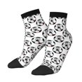 thumbnail image 1 of Uemuo Happy Football Printed Crew Socks, Moisture-Wicking Socks, Athletic Socks for Men Breathable Cushion Socks Casual Sport Socks for Running Traveling, 1 of 6