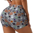thumbnail image 1 of Uemuo Happy Halloween Pattern Women Workout Impact Shorts Scrunch Butt Lifting Gym Shorts Seamless Booty Biker Shorts-Large, 1 of 8