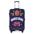 thumbnail image 1 of Uemuo Happy Mardi Gras Printed Washable Luggage Cover - Fashion Suitcase Protector Fits 18-32 Inch Luggage -Large, 1 of 9