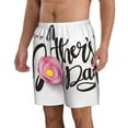 thumbnail image 1 of Uemuo Happy Mother's Day (3) Pattern Men's Swim Trunks Hawaiian Beach Bathing Suit Swimsuits Beach Quick-Dry Shorts with Pockets-XX-Large, 1 of 9