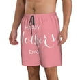 thumbnail image 1 of Uemuo Happy Mother's Day Pattern Men's Swim Trunks Hawaiian Beach Bathing Suit Swimsuits Beach Quick-Dry Shorts with Pockets-3X-Large, 1 of 9