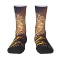 thumbnail image 1 of Uemuo Happy New Year Pattern Women's Crew Socks, Soft Durable Breathable Moisture-Wicking with Odor Control Cotton socks, 1 of 9