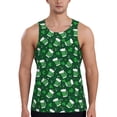 thumbnail image 1 of Uemuo Happy St. Patrick's Day Pattern Men's Muscle Shirts Sleeveless Dry Fit Gym Workout Tank Top Lightweight Sports Tank Top Beach Tank Top, Loose-fit Sleeveless Shirt-4X-Large, 1 of 7