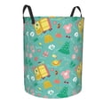 thumbnail image 1 of Uemuo Happy Summer Pattern Circular Laundry Hamper Basket with handles,Collapsible laundry basket,Large capacity laundry hamper,Laundry Organizer-Medium, 1 of 8