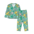 thumbnail image 1 of Uemuo Happy Summer Pattern Womens Pajama Sets,PJ Set for Women,Pajamas for Women Logo,Long Sleeve Pajama Set for Women,Soft Long Sleeve Top With Pants-Large, 1 of 9