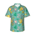 thumbnail image 1 of Uemuo Happy Summer Printed Regular Fit Short Sleeve Casual Hawaiian Shirt for Men,Aloha shirt,Tropical shirt,Floral print shirt,Vacation Beach shirt-Small, 1 of 9