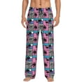 thumbnail image 1 of Uemuo Hawaii Palms Pattern Men's Wide Leg Palazzo Lounge Pants with Pockets Light Weight Loose Comfy Casual Pajama Pants-, 1 of 9