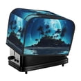 thumbnail image 1 of Uemuo Hawaiian Beach Pirate Moon Print Toaster Cover 2 Slice, Small Kitchen Appliance Covers, Toaster Oven Cover with Loop, Bread Machine Cover Dust Cover Protection, 1 of 7