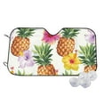 thumbnail image 1 of Uemuo Hawaiian Pineappl Pattern Accordion Car Windshield Sun Shade, Foldable Reflective Sun Visor for Car, Reflector Windshield Sunshade-Medium, 1 of 7