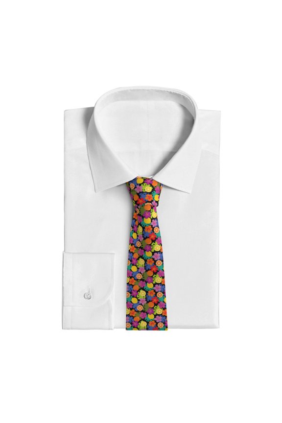 Hawaiian Style Pattern Men's Necktie Classic Silk Tie Woven Jacquard Neck Ties Business Necktie Gift for Men