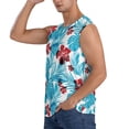thumbnail image 1 of Uemuo Hawaiian Style Pattern Men's Sleeveless T-Shirt,Muscle Athletic Tank Top, Moisture-wicking Quick-dry Breathable Classic Tee Top for Gym Run Outdoor Sports-Medium, 1 of 8