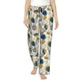 thumbnail image 1 of Uemuo Hawaiian Style Pattern Women's Wide Leg Palazzo Lounge Pants with Pockets Light Weight Loose Comfy Casual Pajama Pants-Small, 1 of 9