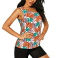 thumbnail image 1 of Uemuo Hawaiian Style Pattern Workout Tank Tops for Women Breathable Moisture-wicking tank top Sleeveless Running Loose Fit Yoga Tops Active Shirts Sports Gym Exercise, 1 of 9