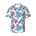 thumbnail image 1 of Uemuo Hawaiian Style Printed Regular Fit Short Sleeve Casual Hawaiian Shirt for Men,Aloha shirt,Tropical shirt,Floral print shirt,Vacation Beach shirt-, 1 of 9