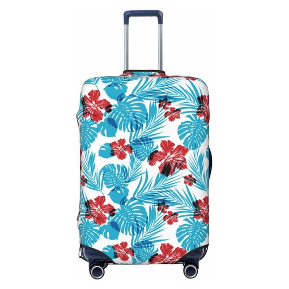 Uemuo Hawaiian Style Printed Washable Luggage Cover - Fashion Suitcase Protector Fits 18-32 Inch Luggage -Medium
